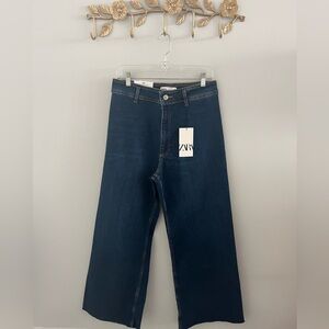 NWT ZARA The Marine Straight Jean in Dark Blue- size 12